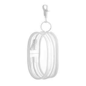NEW Mini Transparent Bag Charm Keychain Micro Pouch Cles Wallet Clear White